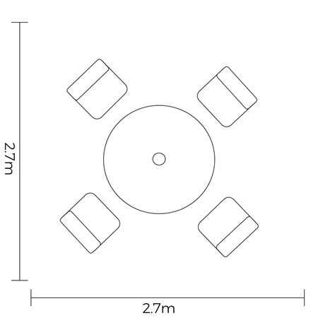 Eton 4 Seat Dining Set - image 5