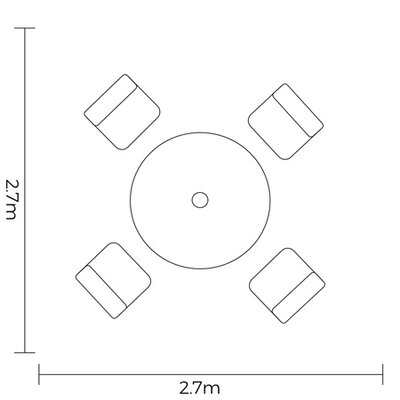 Eton 4 Seat Dining Set - image 5