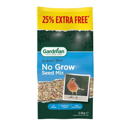 Gardman No Grow Seed Mix 2kg + 25% XF