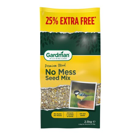Gardman No Mess Seed Mix 2kg + 25% XF