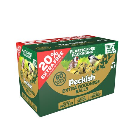 Peckish Extra Goodness Energy Balls 50 Box plus 20% Extra Free