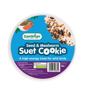 Gardman Seed & Mealworm Suet Cookie